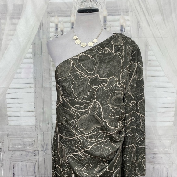 Antonio Melani Size 14 Elizabeth Damrich Monroe Long Sleeve One Shoulder Midi - Picture 3 of 16